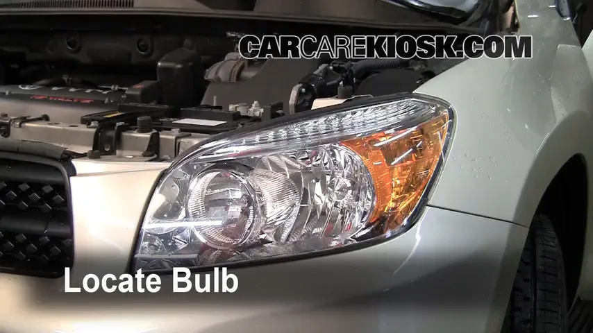 2007 Toyota RAV4 2.4L 4 Cyl. Lights Headlight (replace bulb)